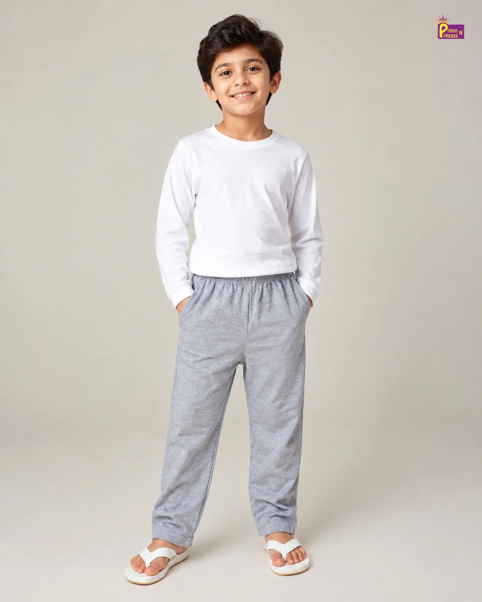 Boys Pant - Kids Cotton Grey Pant for Casual Wear PT068 for kids festival wear