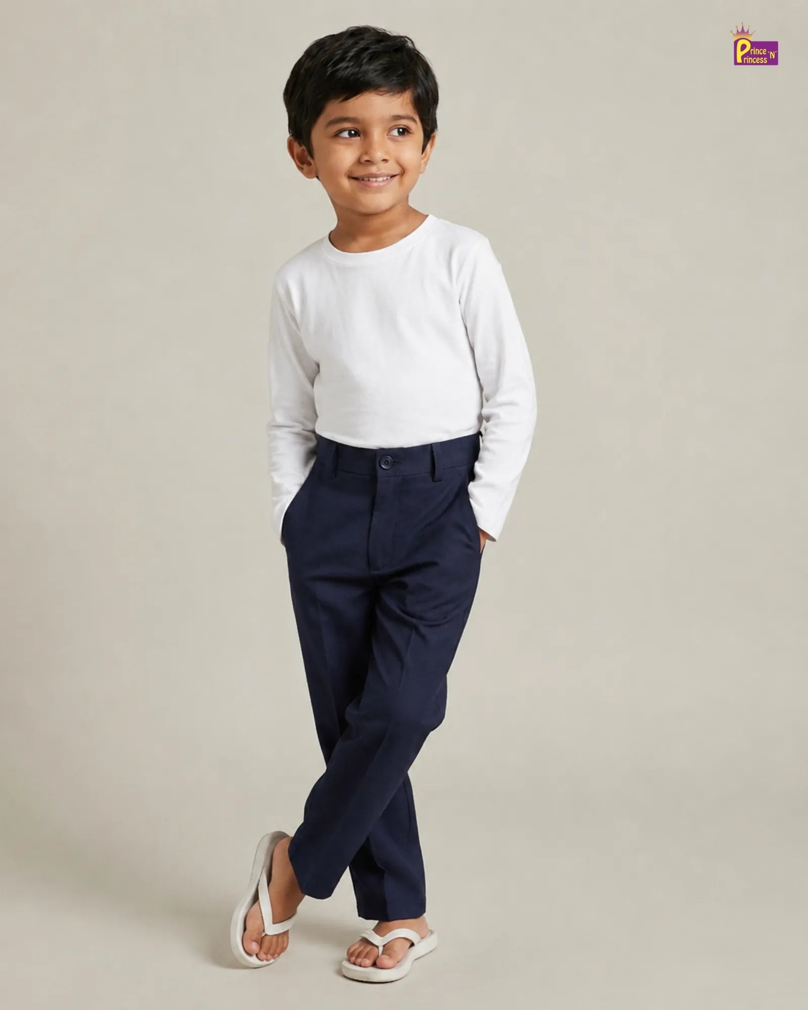 Boys Pant - Kids Slim Fit Navy Pant for Casual Wear PT012 for kids festival wear