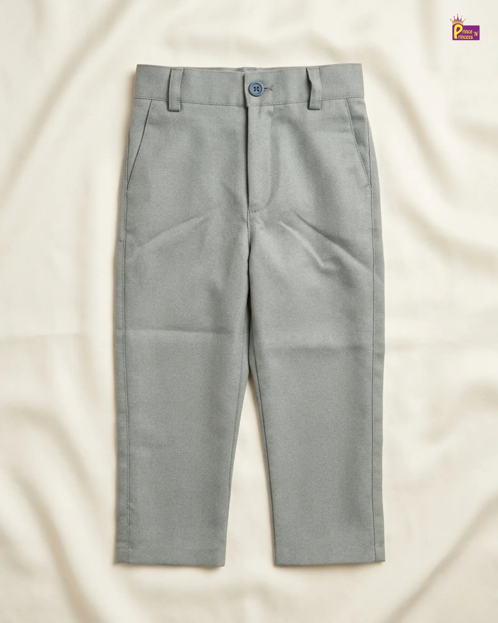 Boys Pant - Kids Slim Fit Silver Pants for Casual Wear PT045 for kids festival wear