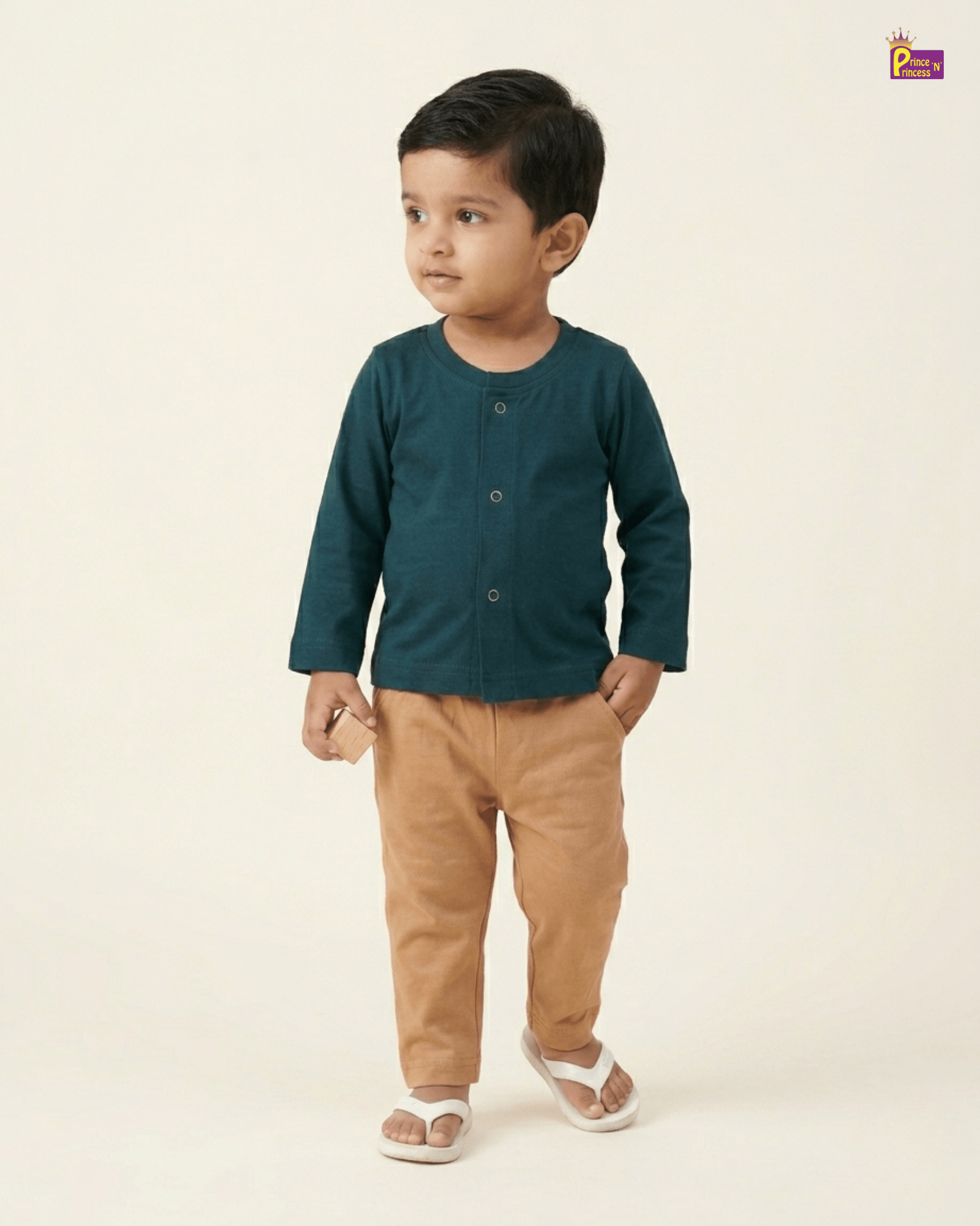 Boys Peacock Blue Sandal Full sleeve Jabla with Pant JB106 for kids festival wear