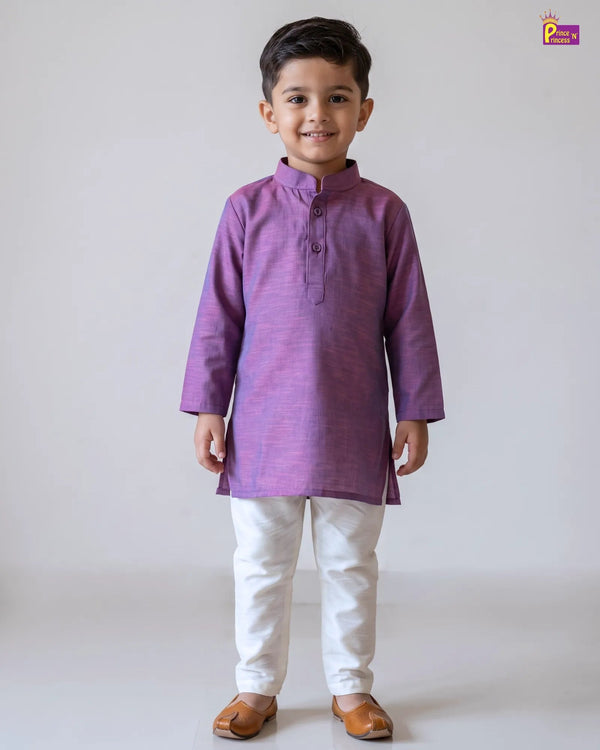 Boys Purple Kurta Pajama - Diwali Function Wear KP243 for kids festival wear