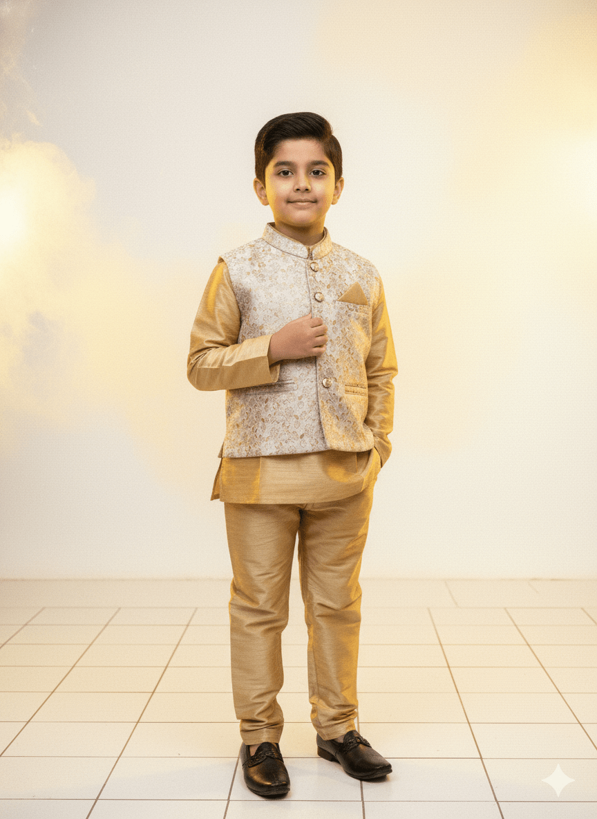 Boys Sandal Overcoat Sherwani KP191 - Prince N Princess