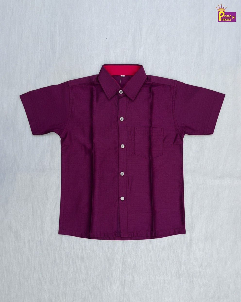 Boys South India Whine Shirt Dhoti SD109 - Prince N Princess