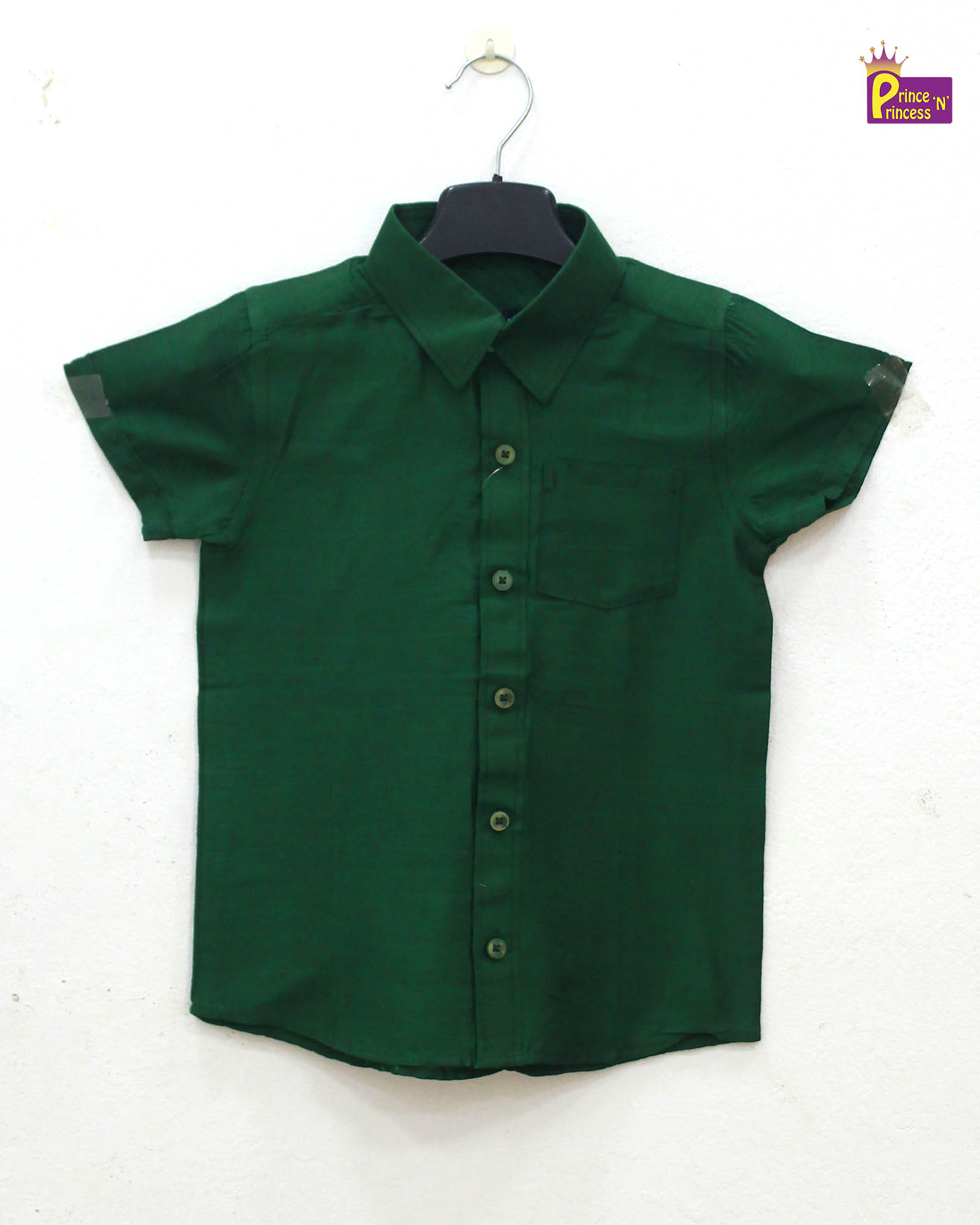 Boys South Indian Bottle Green Shirt Dhoti SD016 - Prince N Princess