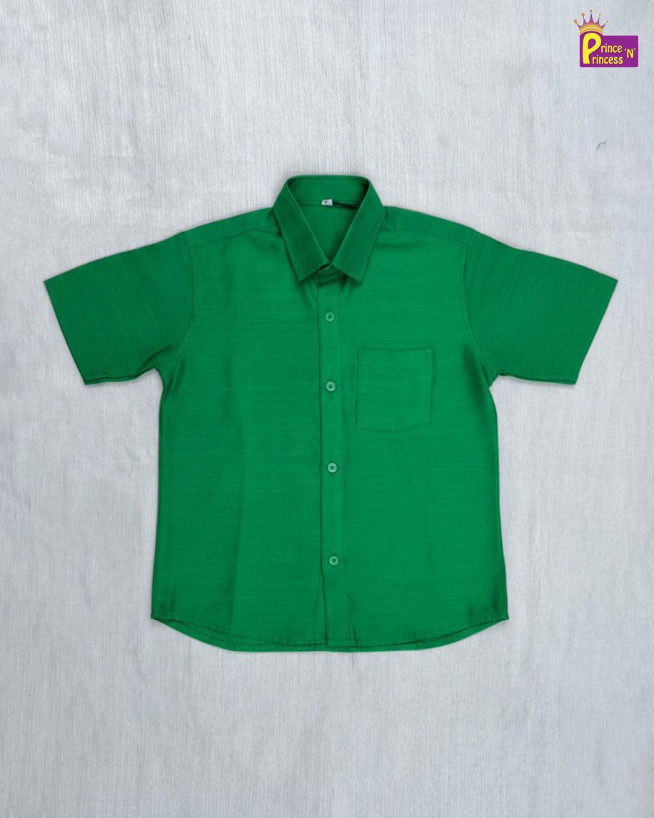 Boys South Indian Shirt Dhoti Green SD110 - Prince N Princess