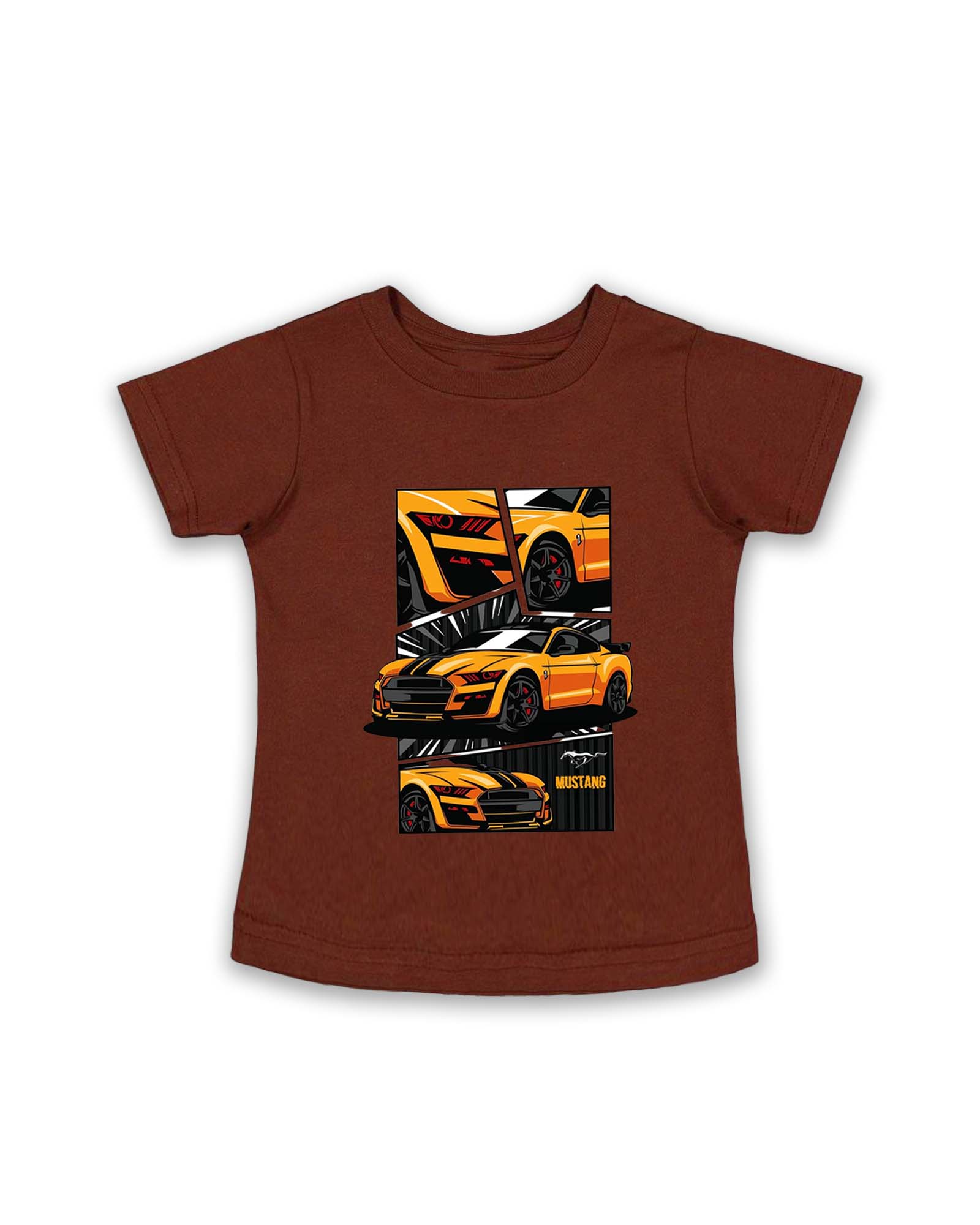 Boys T-Shirts Half Sleeve (Brown) FTS042 - Prince N Princess
