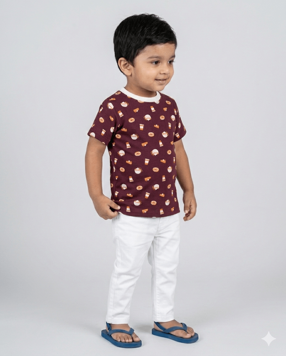 Boys Whine Printed TShirt TS091 for kids festival wear