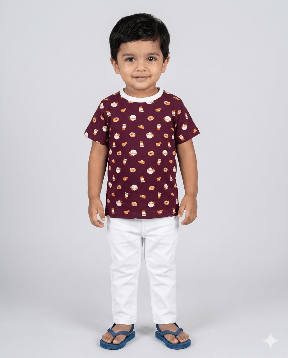 Boys Whine Printed TShirt TS091 for kids festival wear