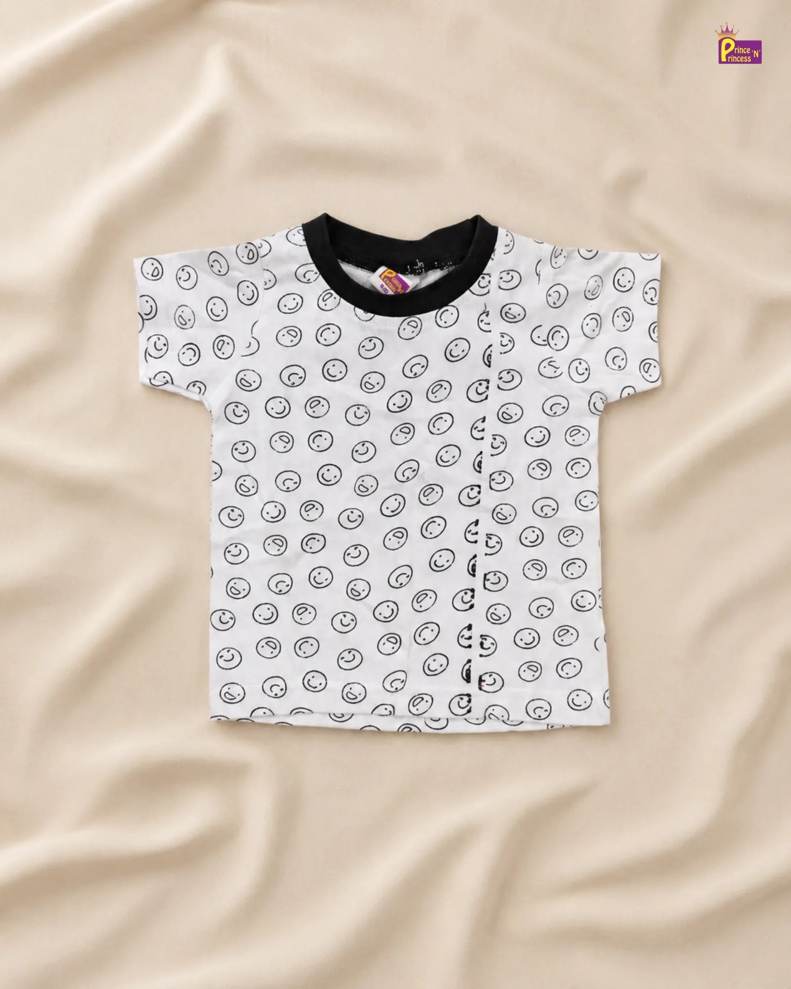 Boys White Printed TShirt TS056 for kids festival wear