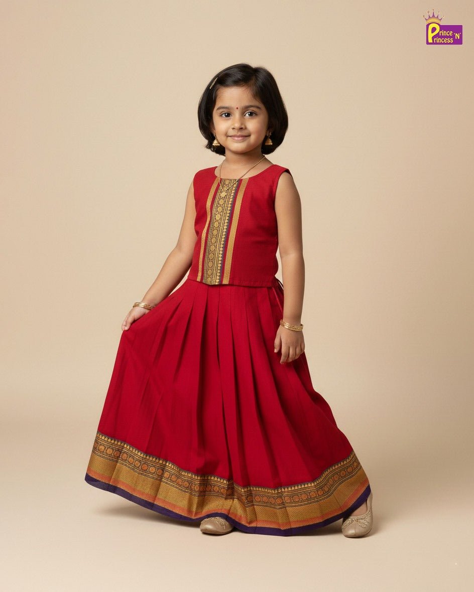 Chettinad Cotton Lehenga Choli LC295 - Prince N Princess