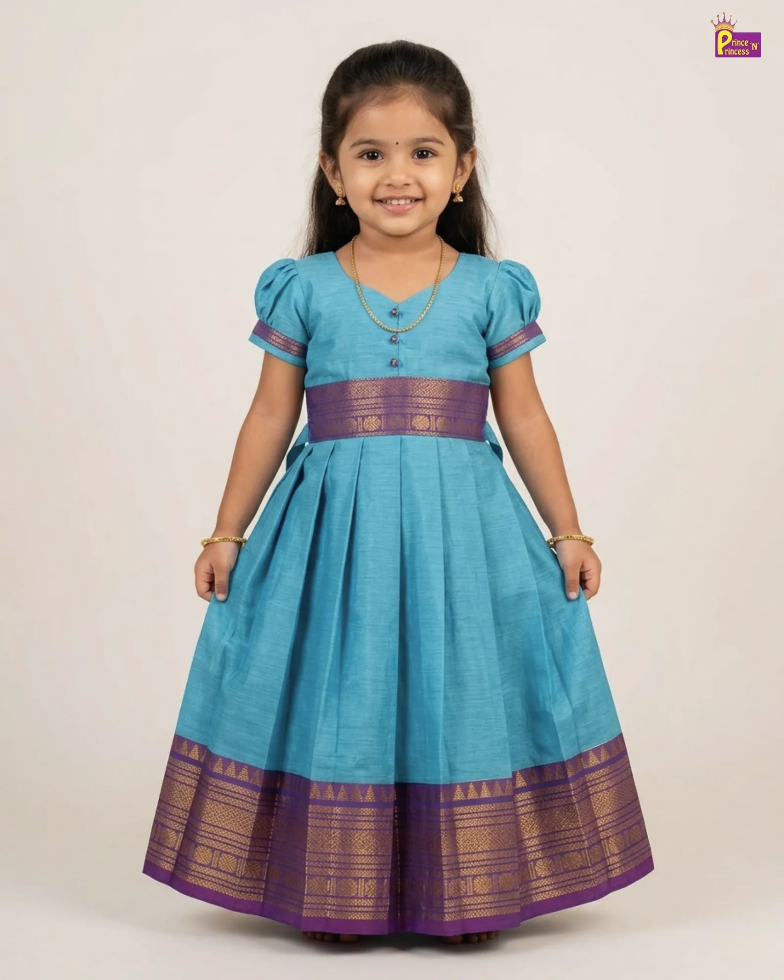 chettinad cotton gown with premium stitch finish only at princenprincess