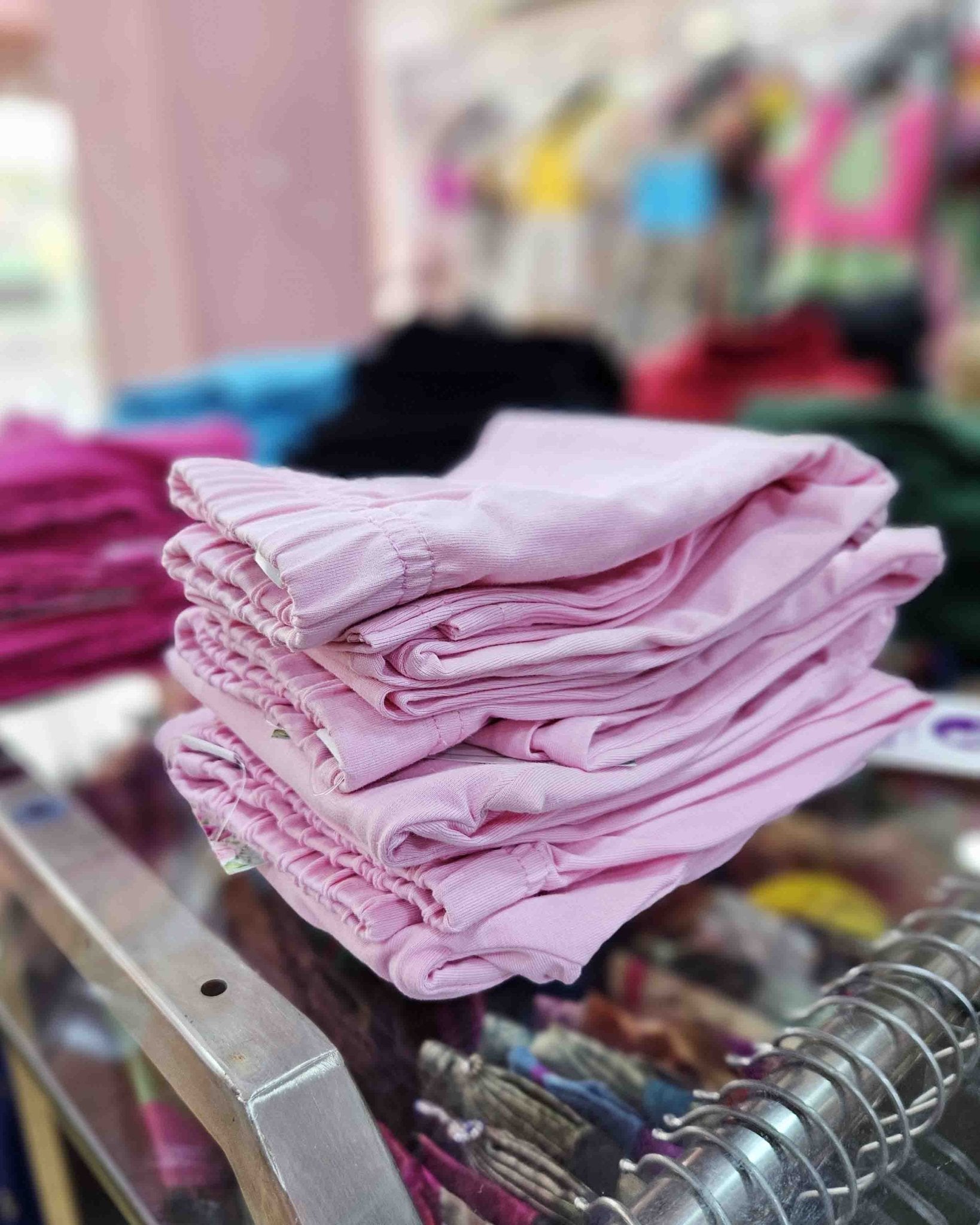 Girls Baby Pink Solid Cotton leggings LG005 - Prince N Princess