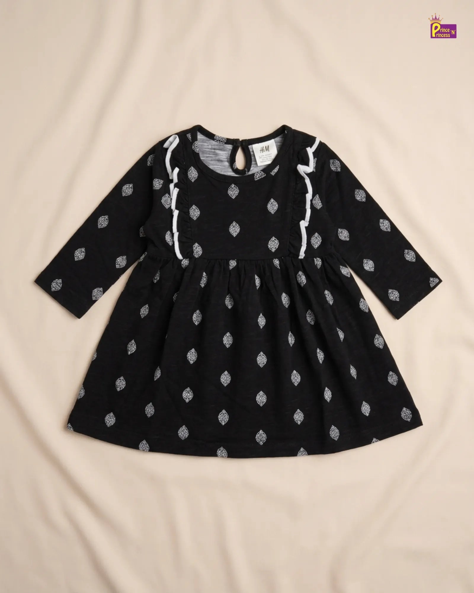 Girls Black Knitted Frock KF033 for kids festival wear