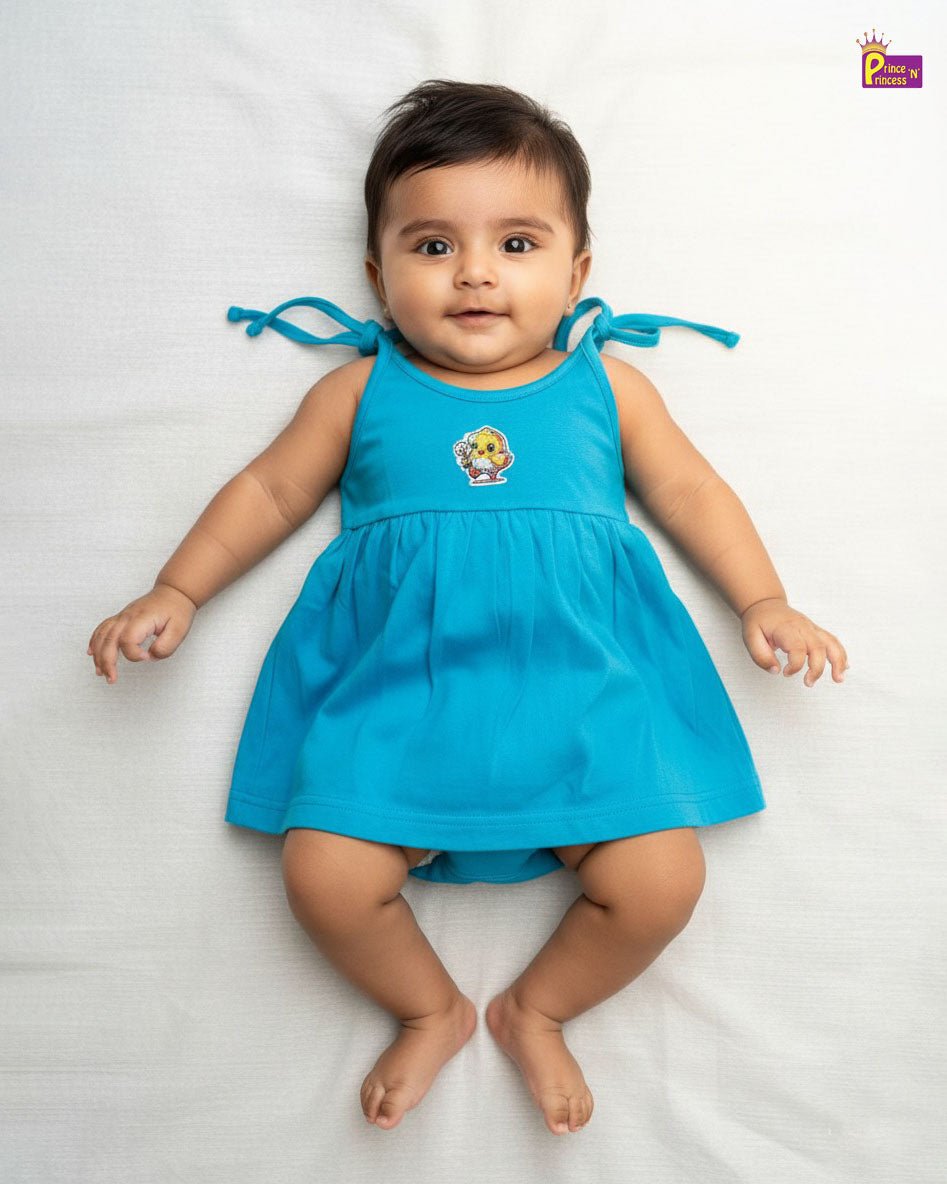 Girls Blue Knitted Frock KF054 - Prince N Princess