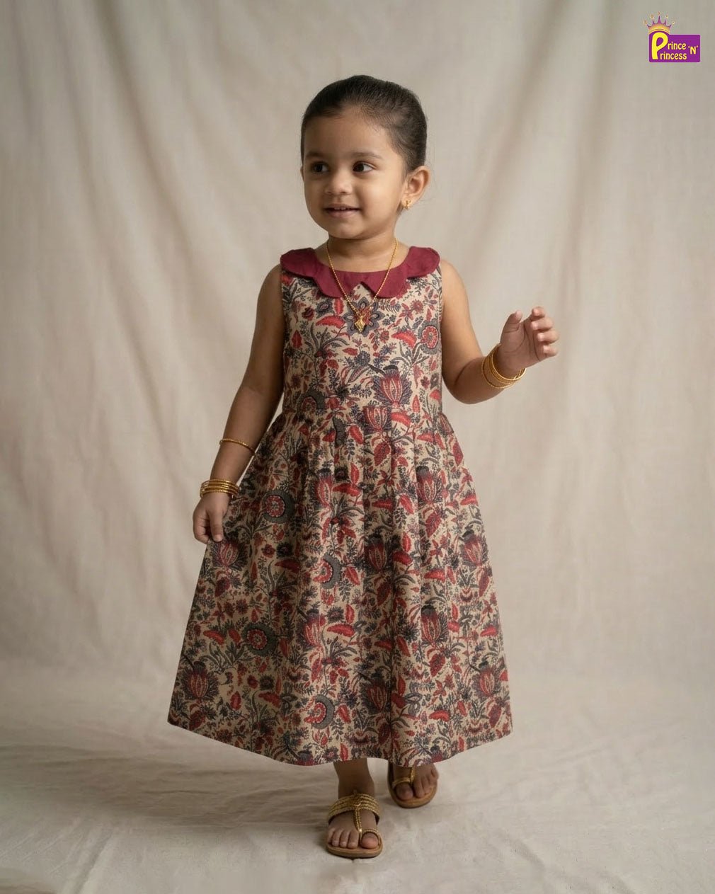Girls Camric Cotton Knee Frock - Breathable Summer Dress for Kids CF402 - Prince N Princess