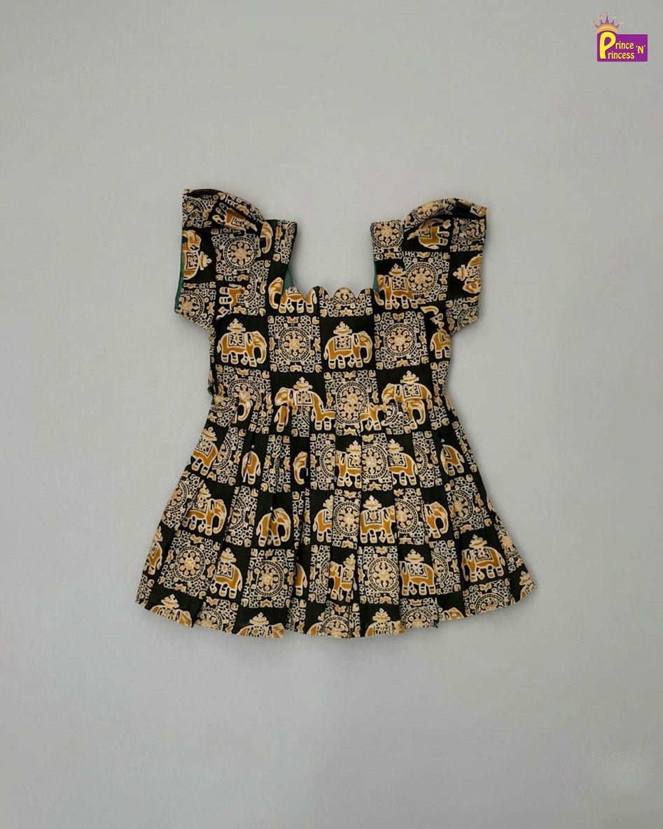 Girls Cotton Knee Frock - Breathable Summer Dress for Kids CF401 - Prince N Princess