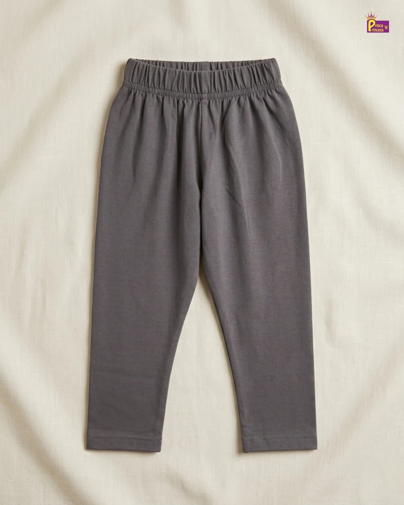 Girls Cotton leggings in Grey Solid LG009 for kids festival wear