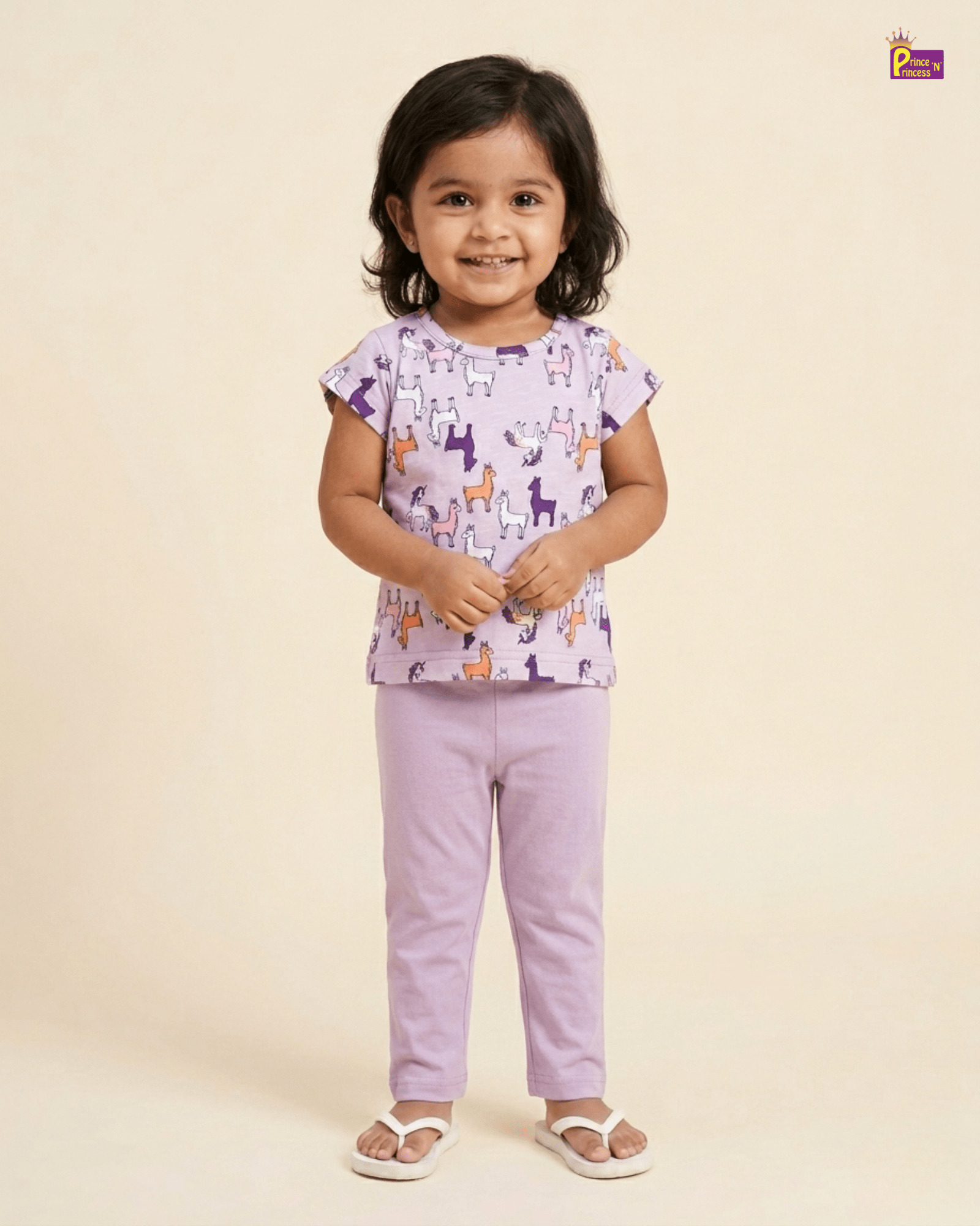 Girls Cotton Printed T-Shirt in Pink GTS028 for kids festival wear