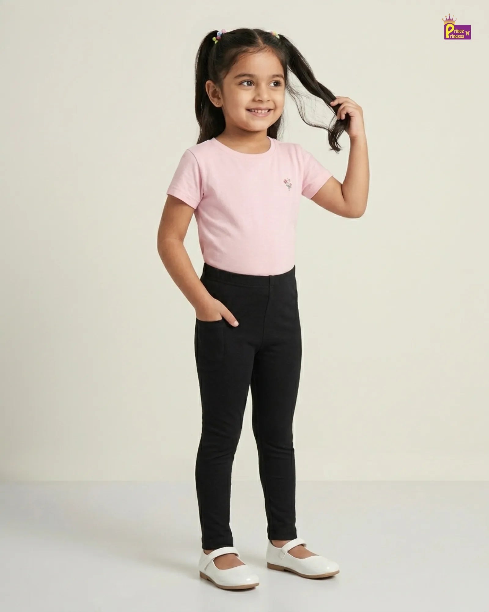 Girls Cotton Summer Wear Pant in Black GT020 for kids festival wear