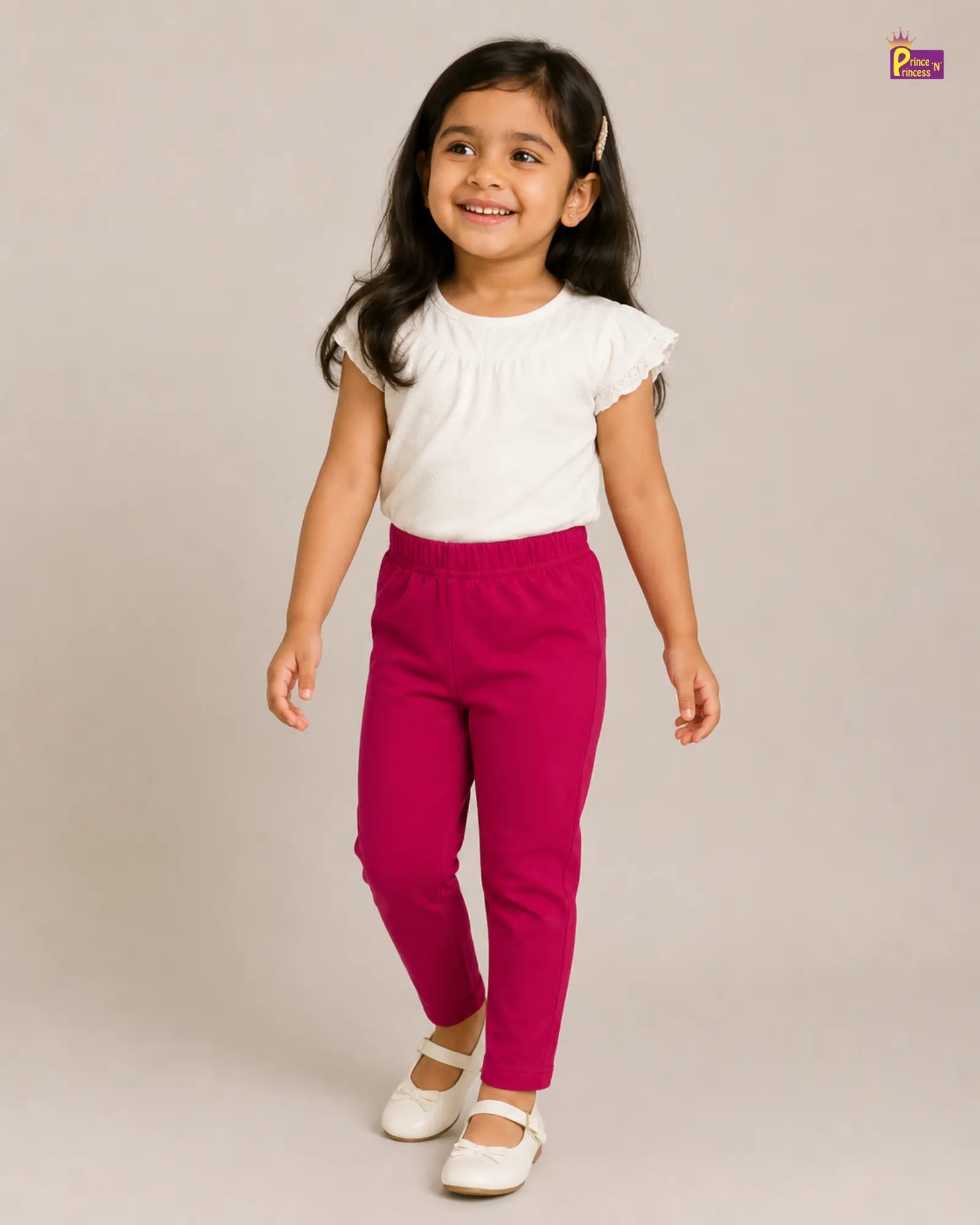 Girls Cotton Summer Wear Pant in Pink GT015 for kids festival wear