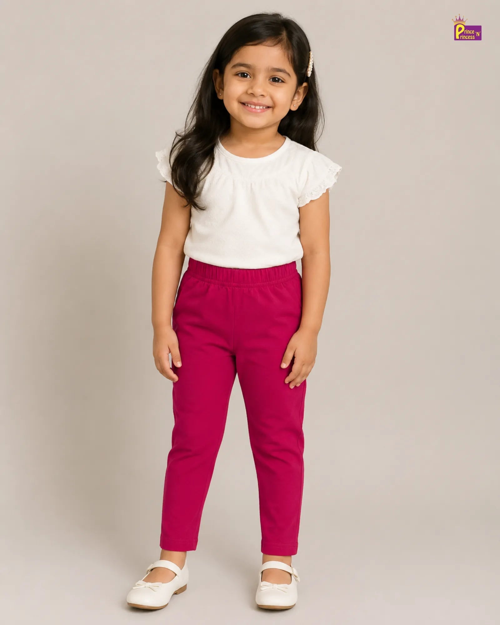 Girls Cotton Summer Wear Pant in Pink GT015 for kids festival wear