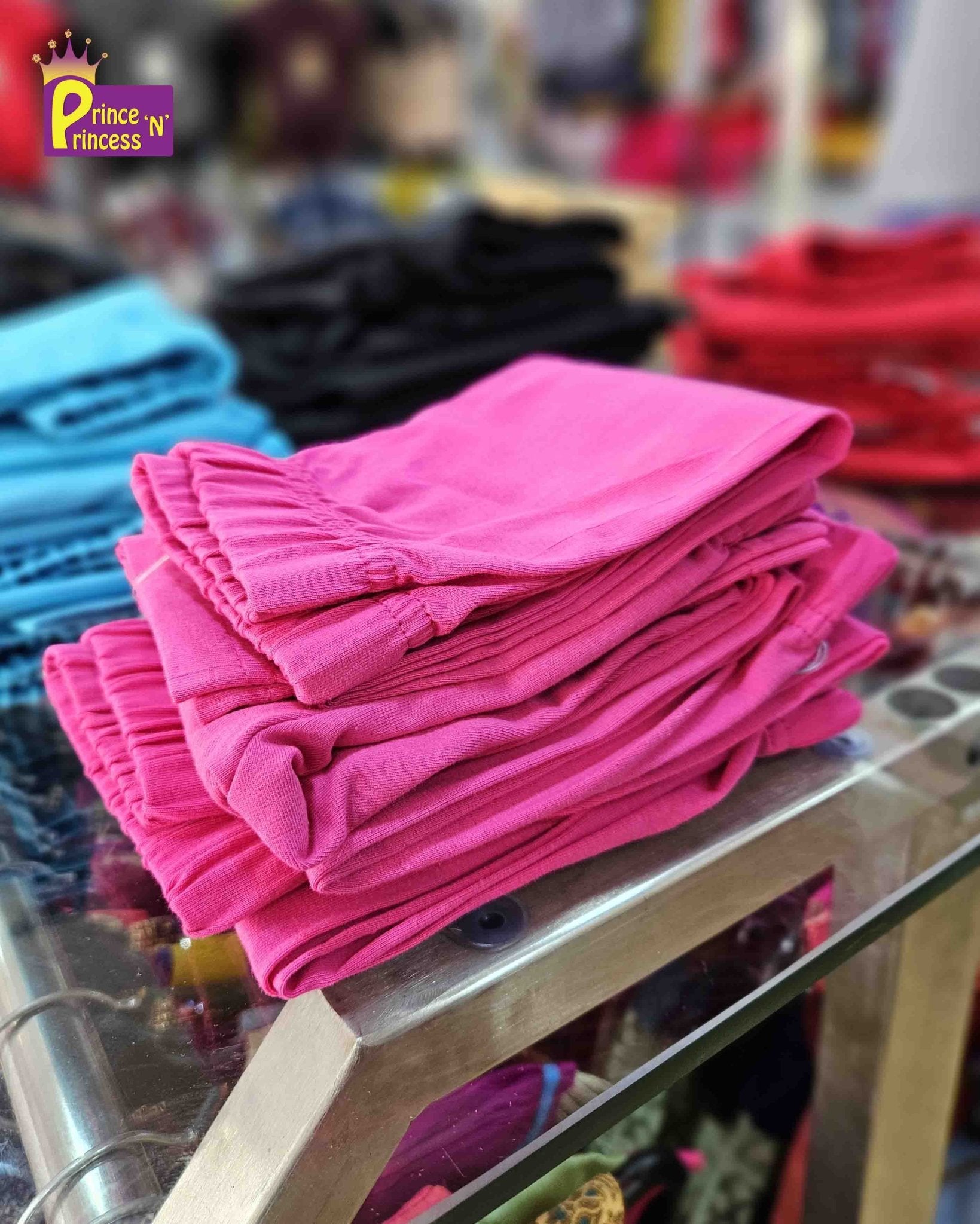 Girls Leggings - Black & Pink Combo - Prince N Princess