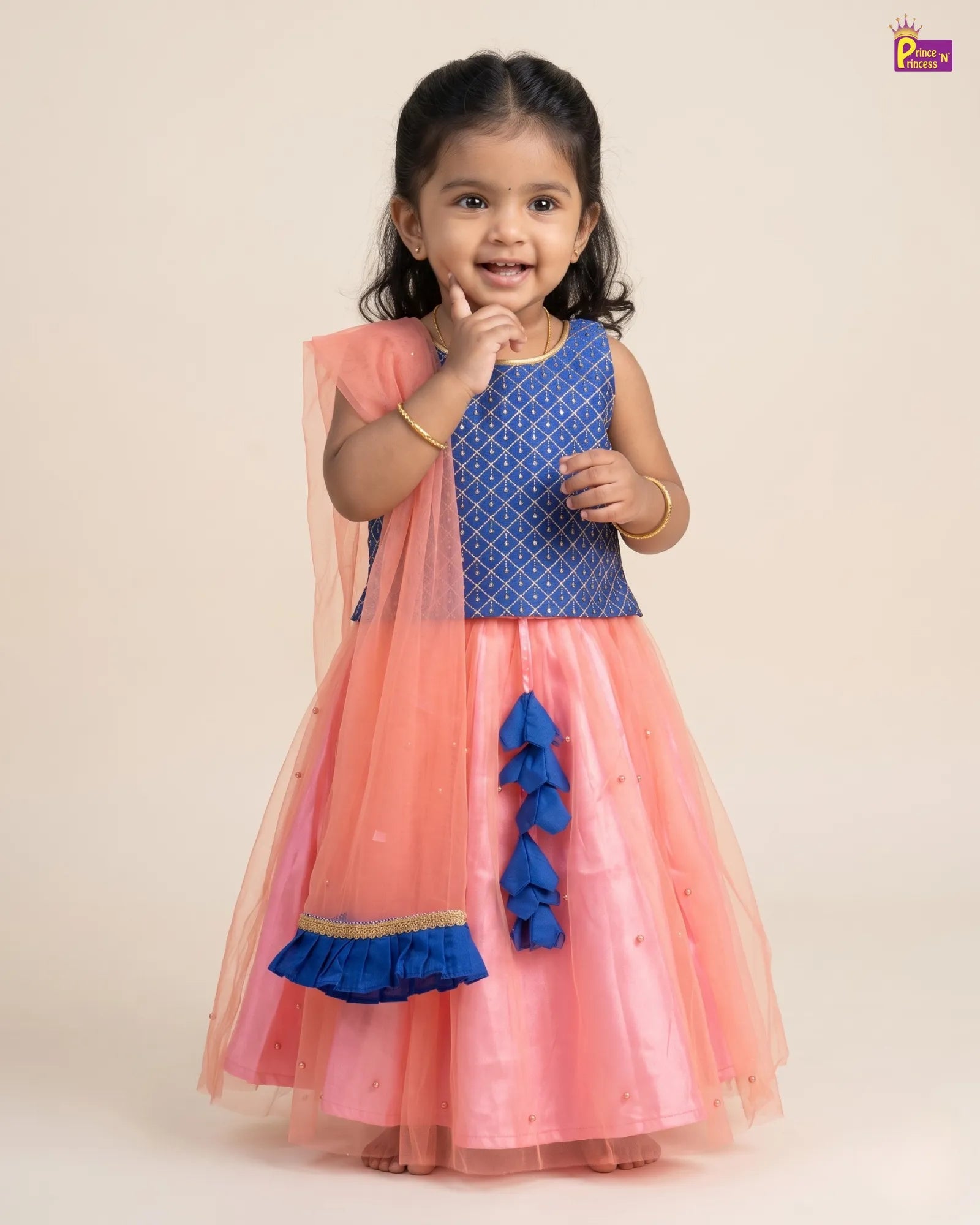Girls Lehenga Choli Set - Festive & Party Wear LC176 | Prince N Princess for kids festival wear