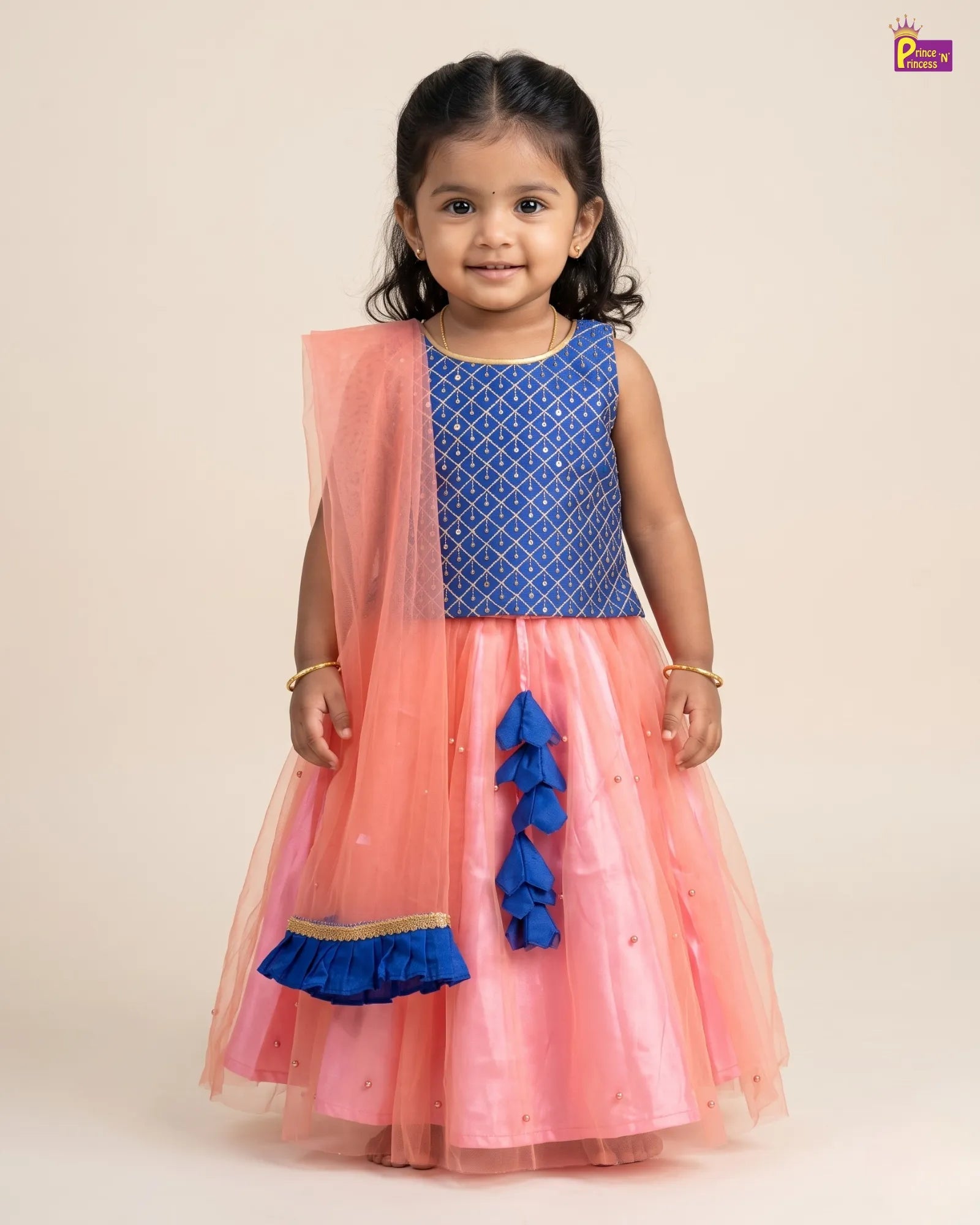 Girls Lehenga Choli Set - Festive & Party Wear LC176 | Prince N Princess for kids festival wear