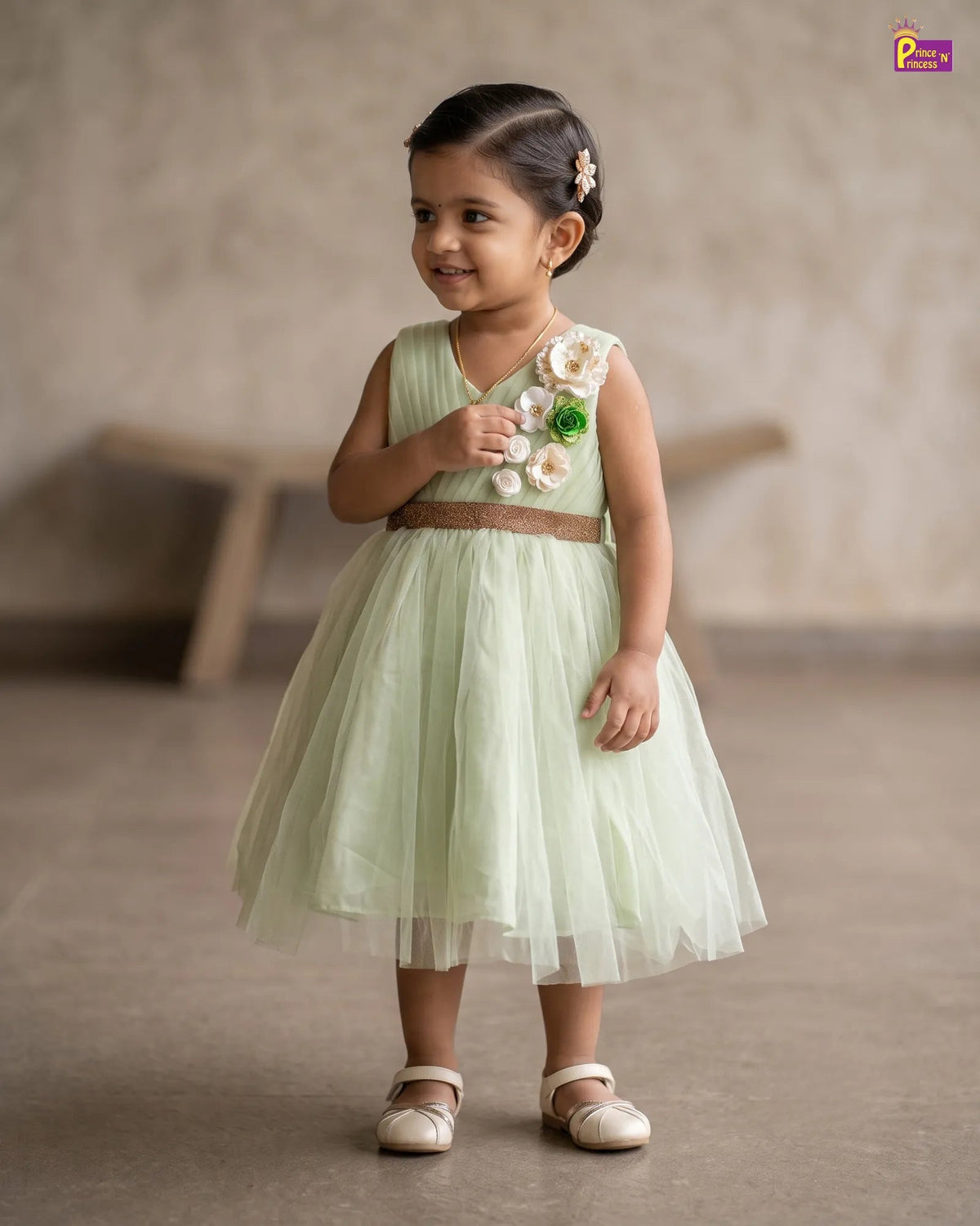corsage for mint green dress Tulle with Flower Girls – Prince N Princess WELCOME