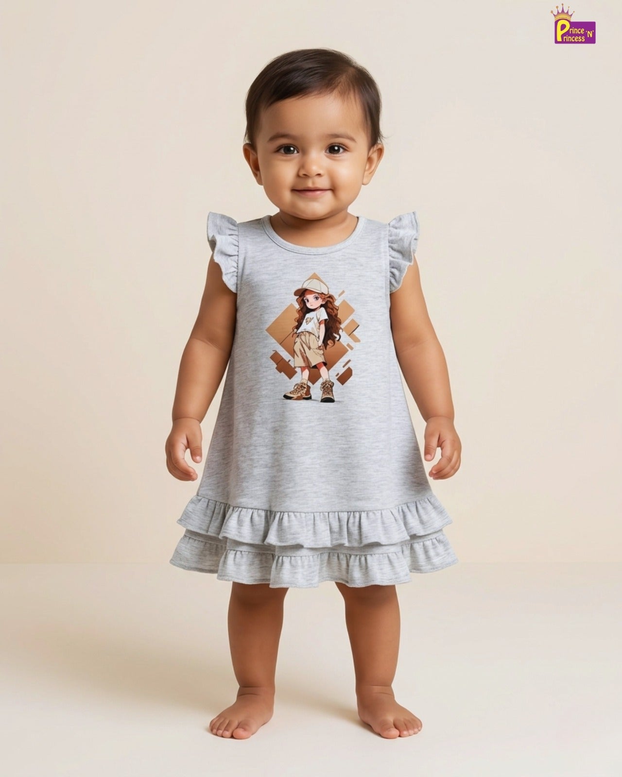 Girls Navy Blue Knitted Frock KF034 - Prince N Princess