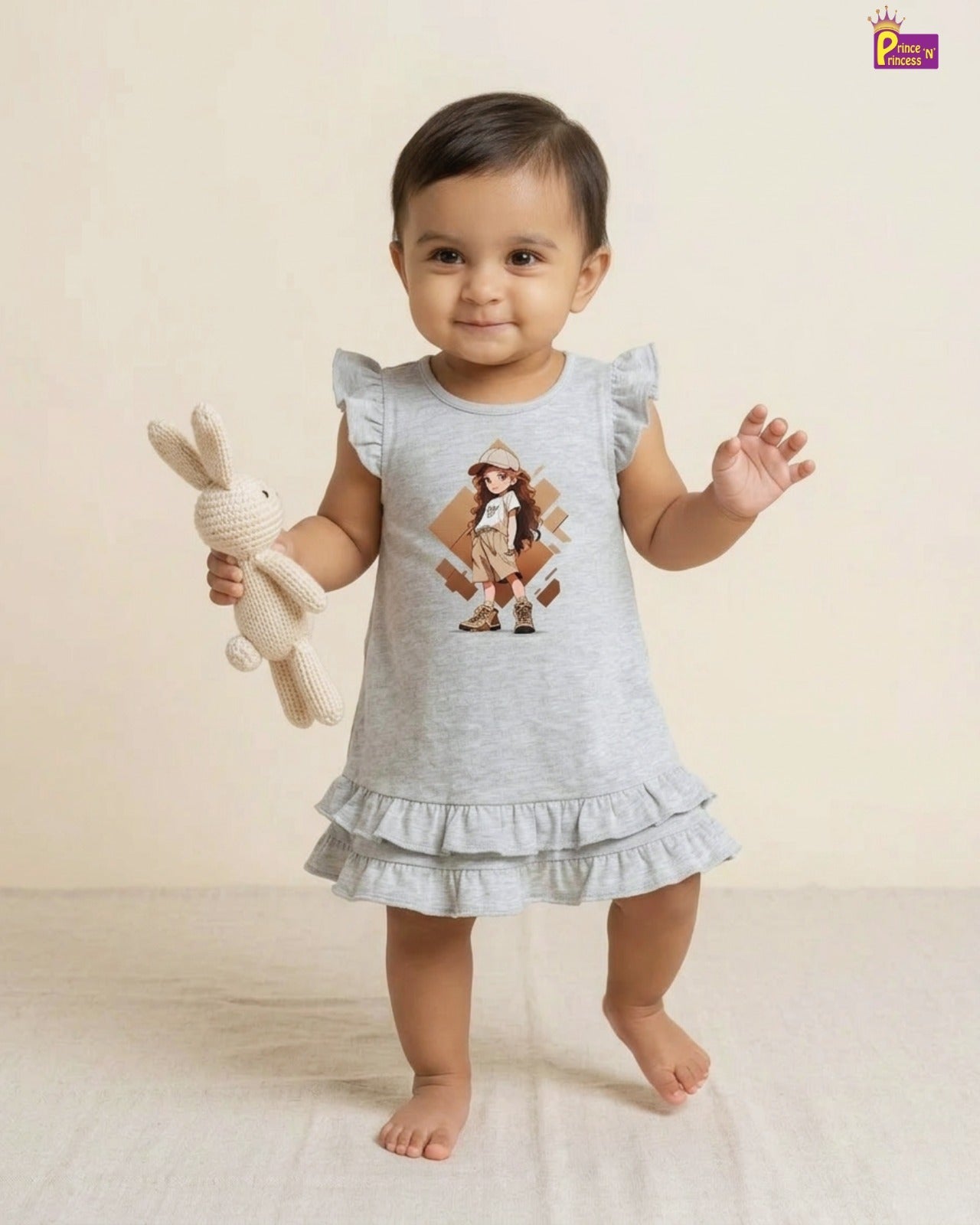 Girls Navy Blue Knitted Frock KF034 - Prince N Princess