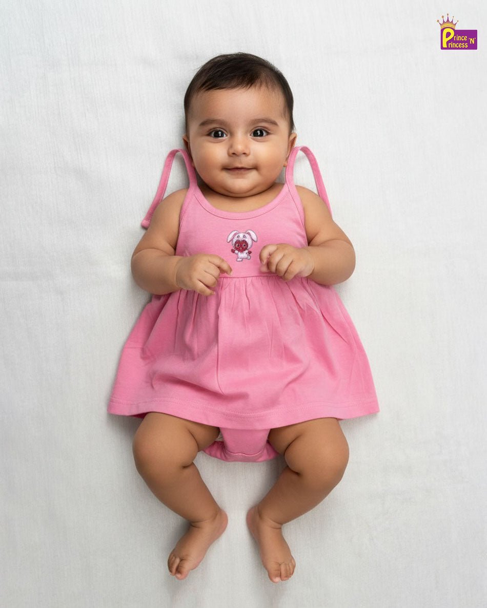 Girls Pink Knitted Frock KF053 - Prince N Princess