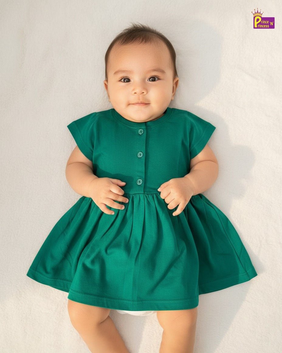 Girls Rama Green Knitted Frock KF048 - Prince N Princess
