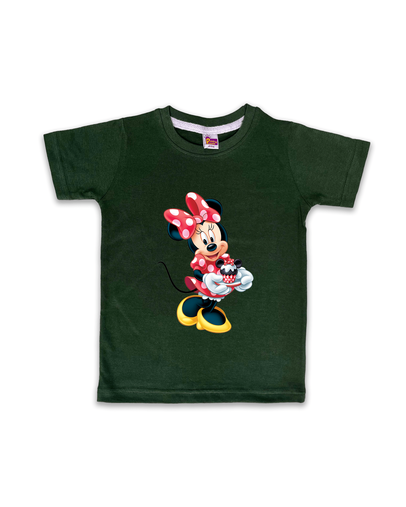 Girls T-Shirts Half Sleeve (Dark Green) FTS057 - Prince N Princess