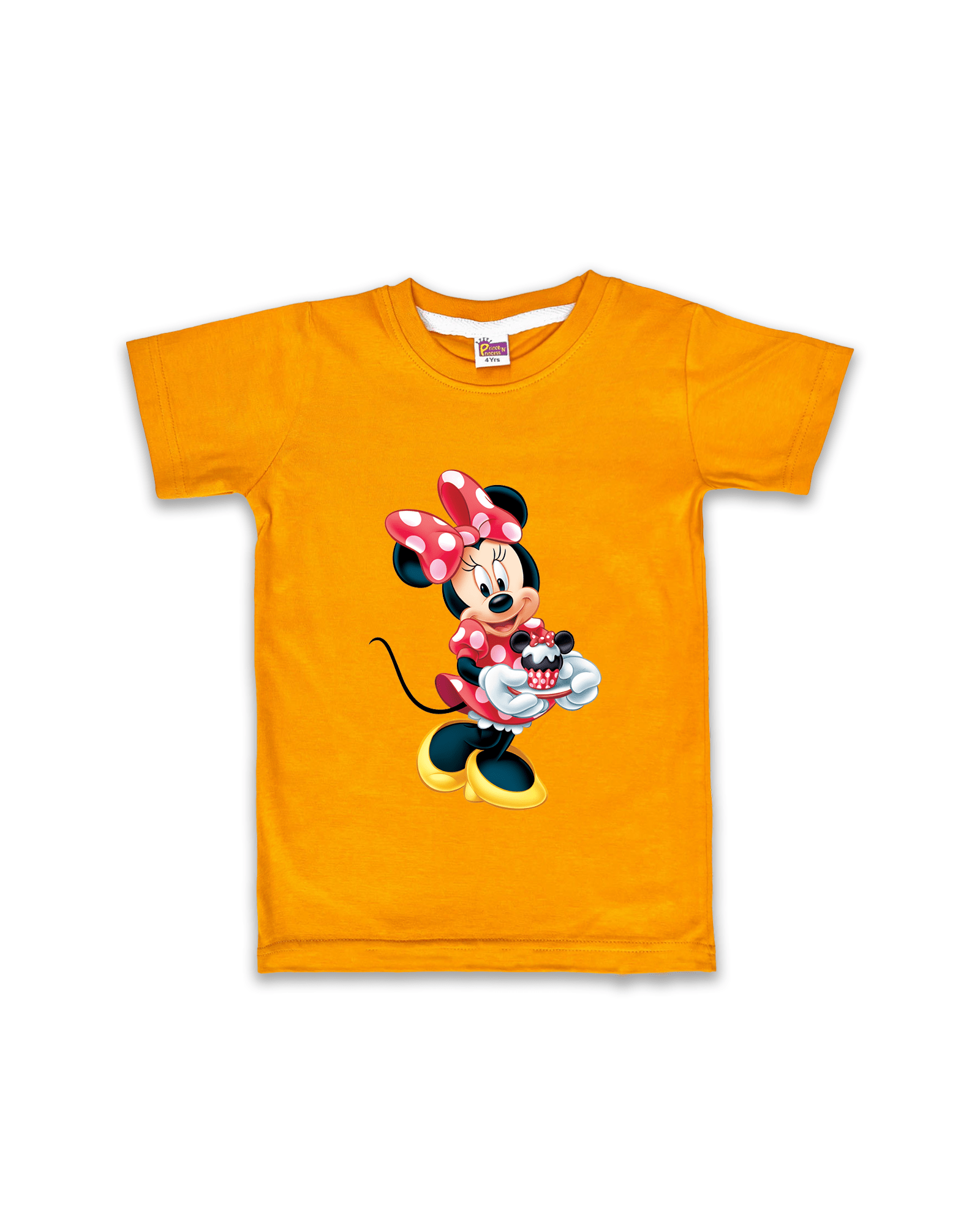 Girls T-Shirts Half Sleeve (Mustard) FTS053 - Prince N Princess