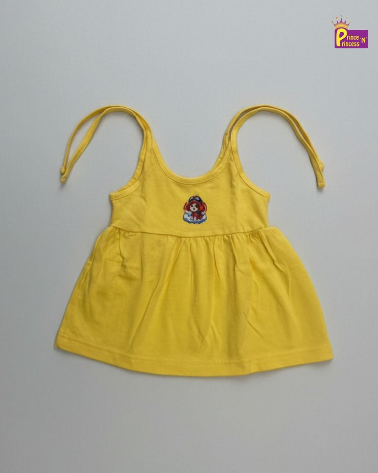 Girls Yellow Knitted Frock KF053 - Prince N Princess