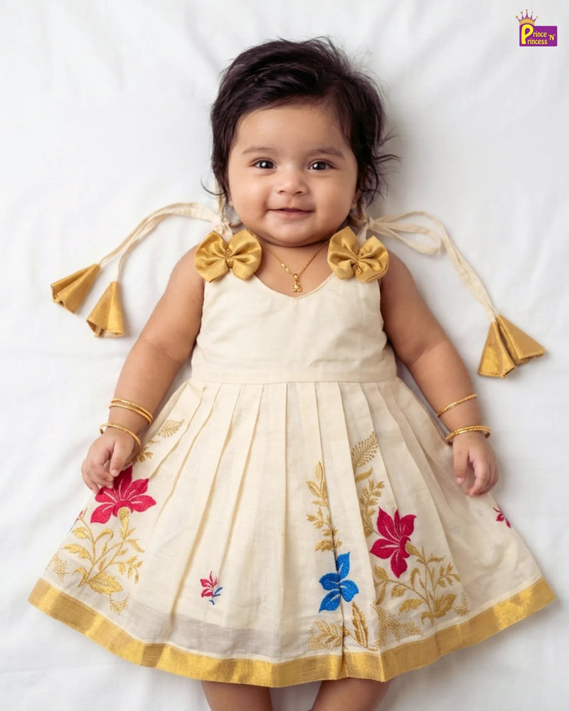 Kerala Traditional Flower embroidery