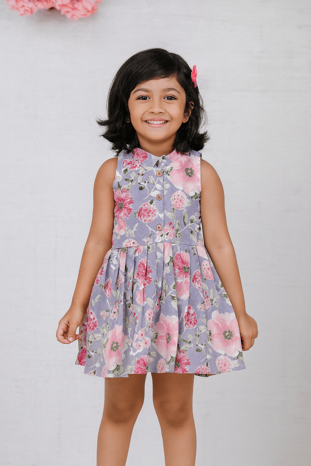 Kids Ash Cotton Frock CF361 - Prince N Princess