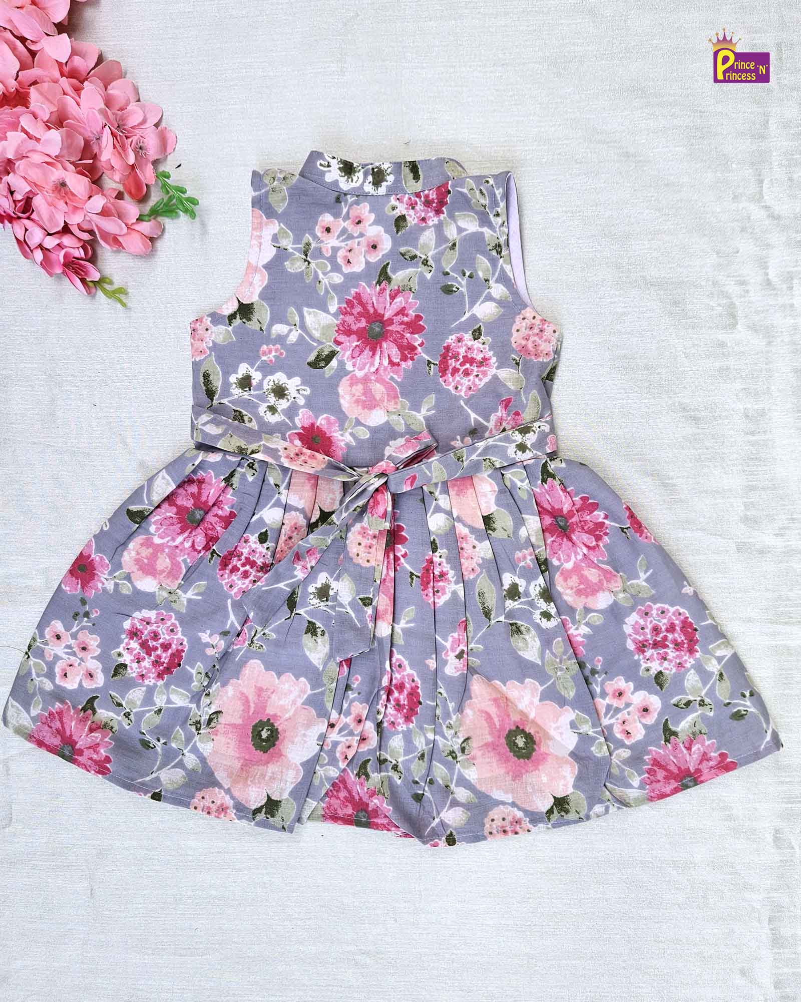Kids Ash Cotton Frock CF361 - Prince N Princess