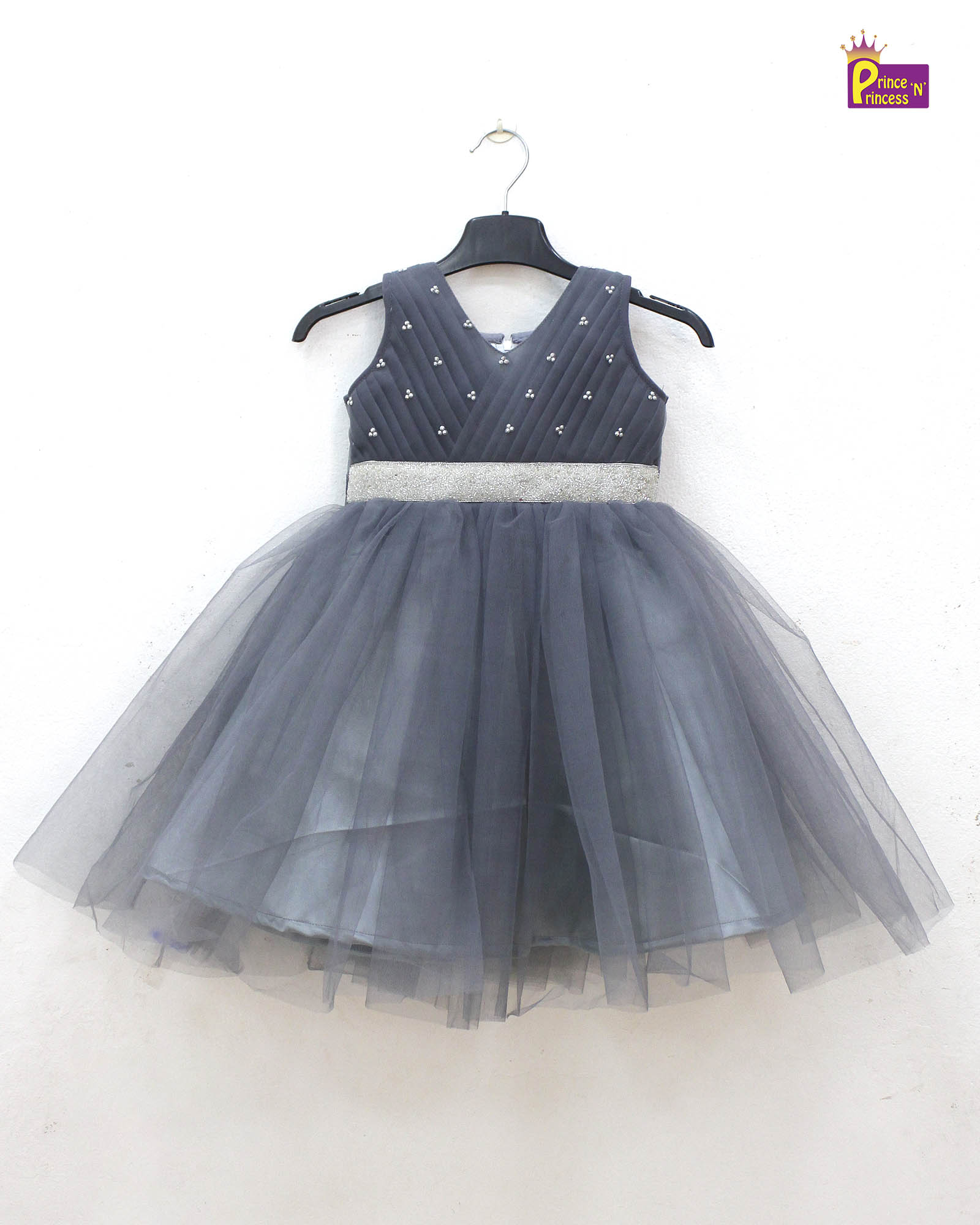 Kids Ash Netted Full Gown WGF033 - Prince N Princess