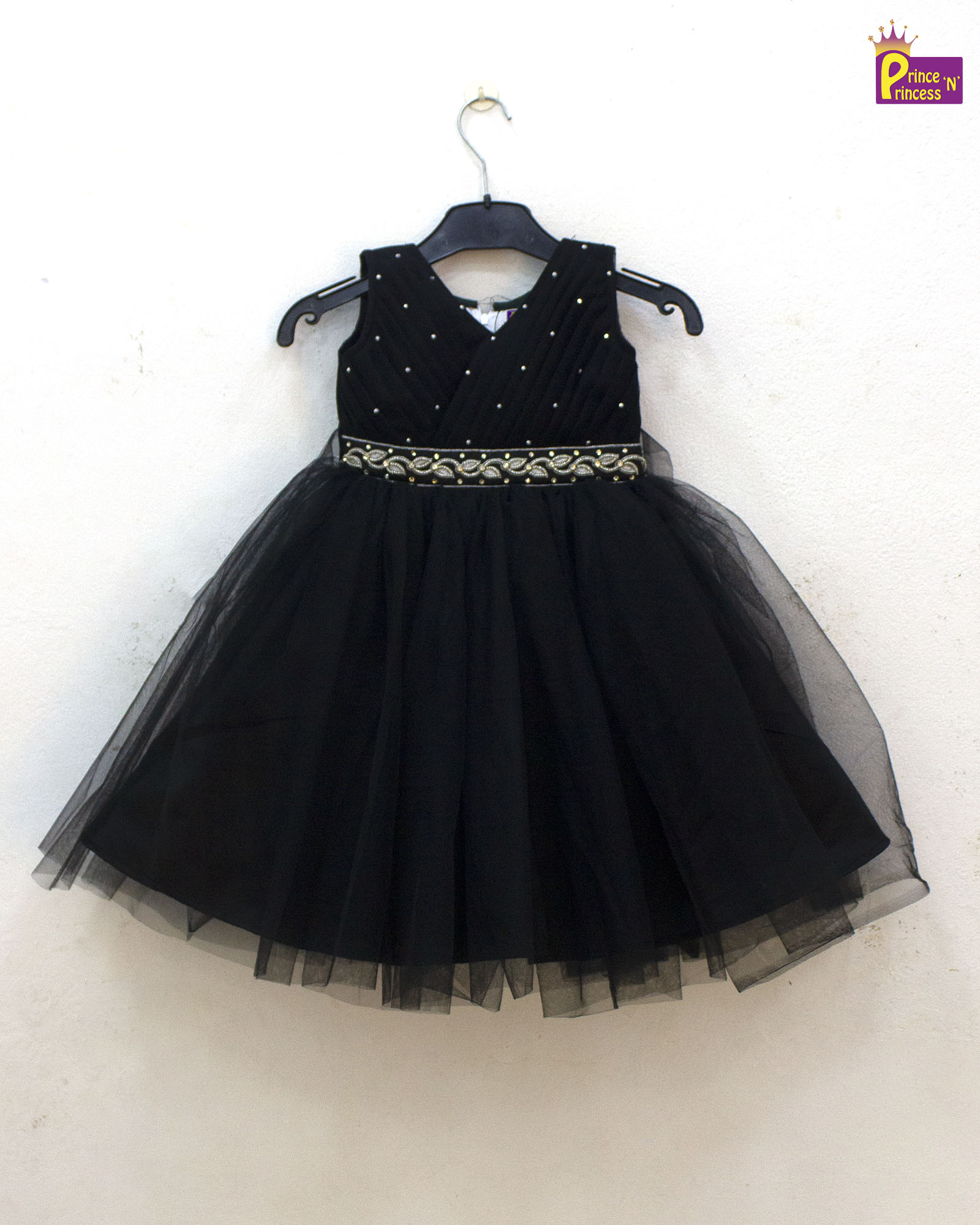 Kids Black Netted Full Gown WGF066 - Prince N Princess