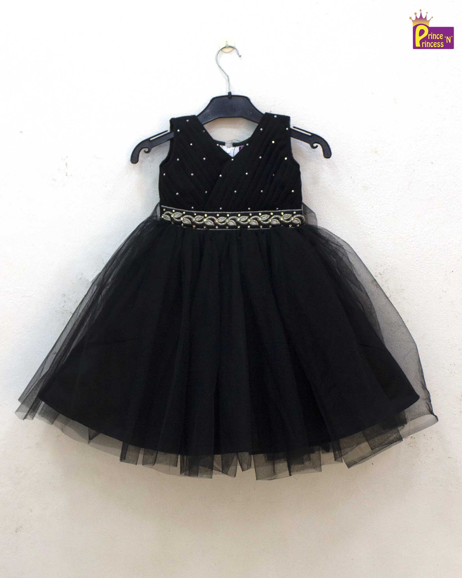 Kids Black Netted Full Gown WGF066 - Prince N Princess