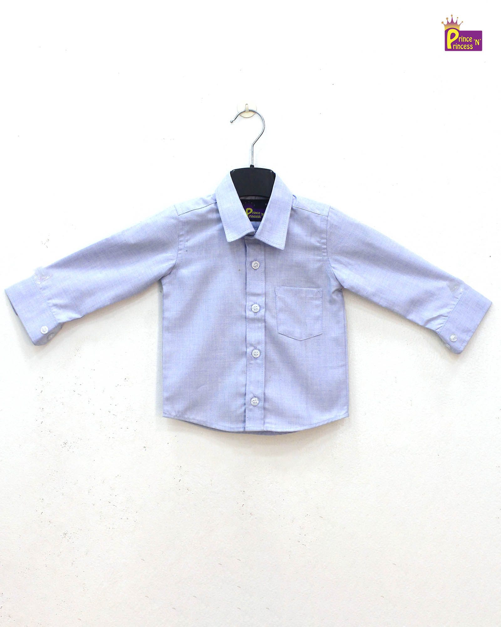 Kids Blue Cotton Shirt ST108 - Prince N Princess