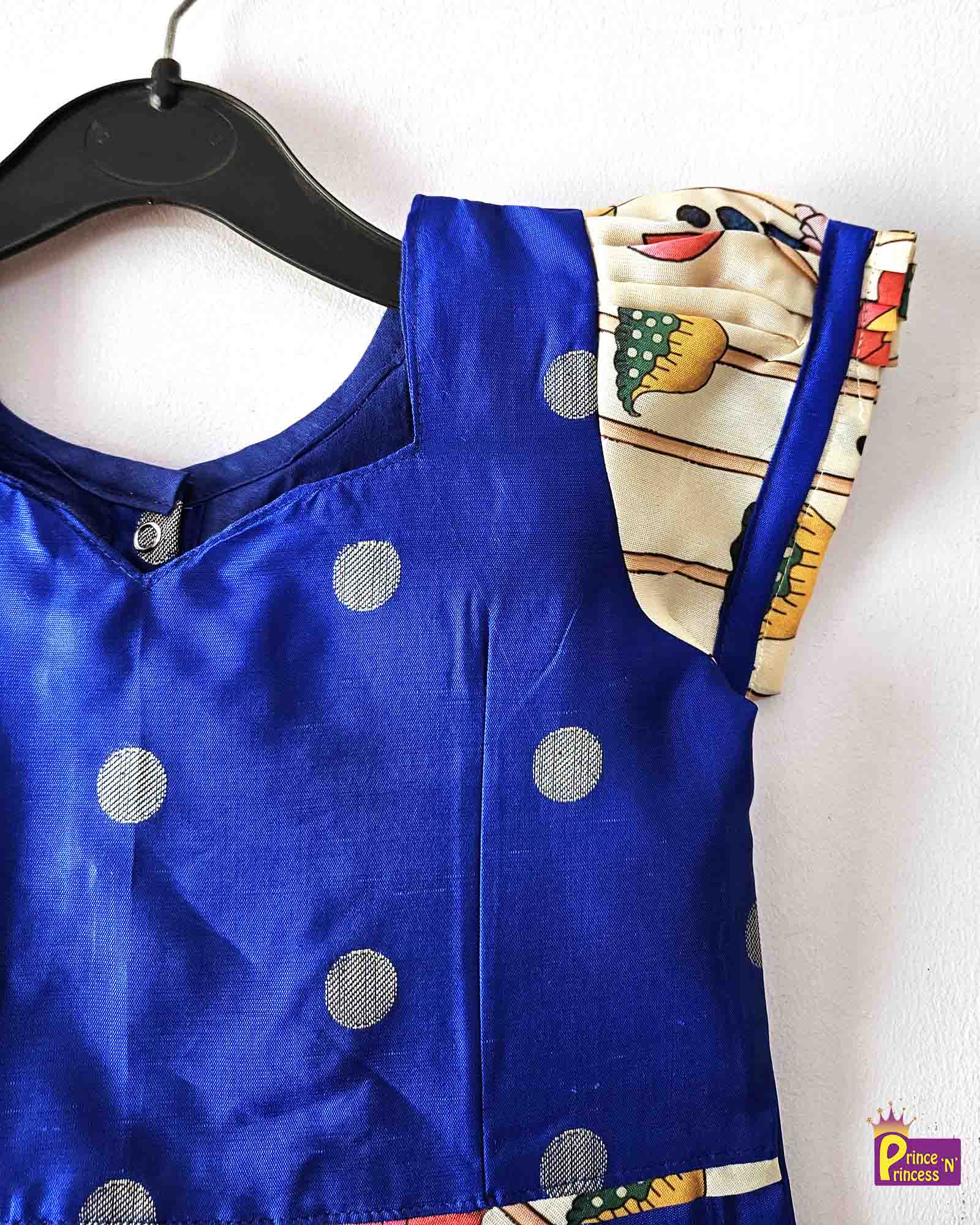 Kids Blue Festival Wear Pattu Pavadai PPP1429 - Prince N Princess