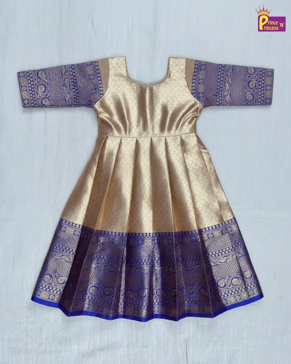 Kids Blue Traditional Gown with Shawl PG511 - Prince N Princess