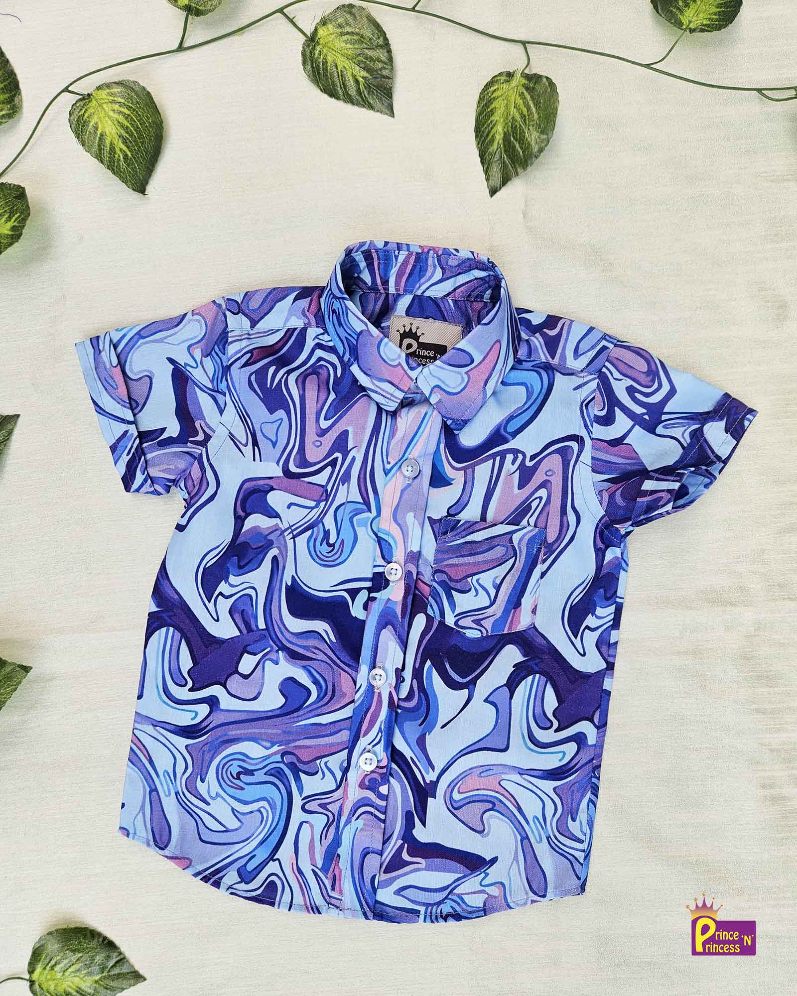 Kids Blue Trendy shirt ST210 - Prince N Princess