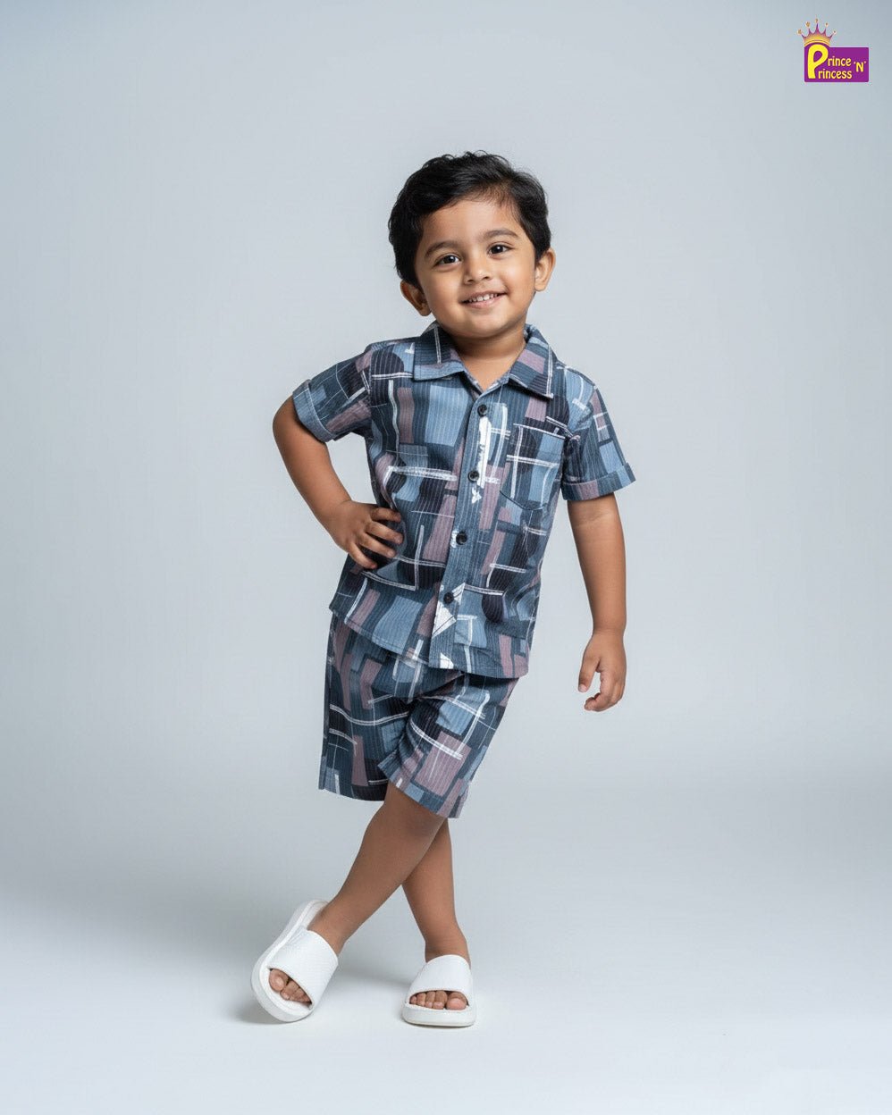 Kids Boys Popcorn Co - ord Set BS010 - Prince N Princess