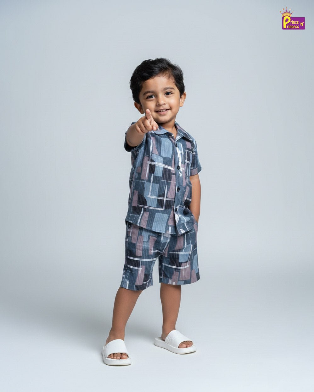 Kids Boys Popcorn Co - ord Set BS010 - Prince N Princess