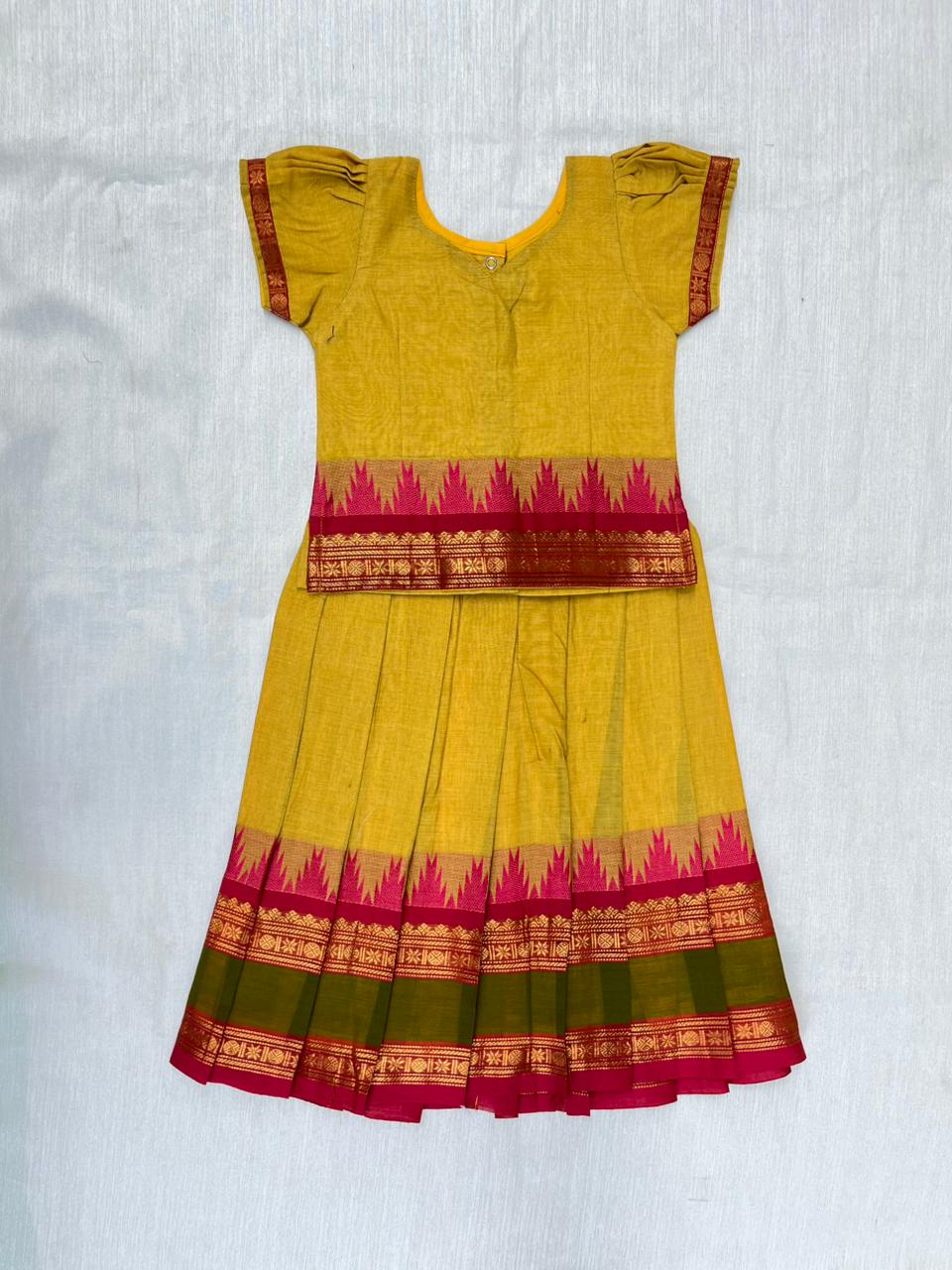 Kids Chettinad Cotton Traditional Pavadai Sattai PPP1973 - Prince N Princess