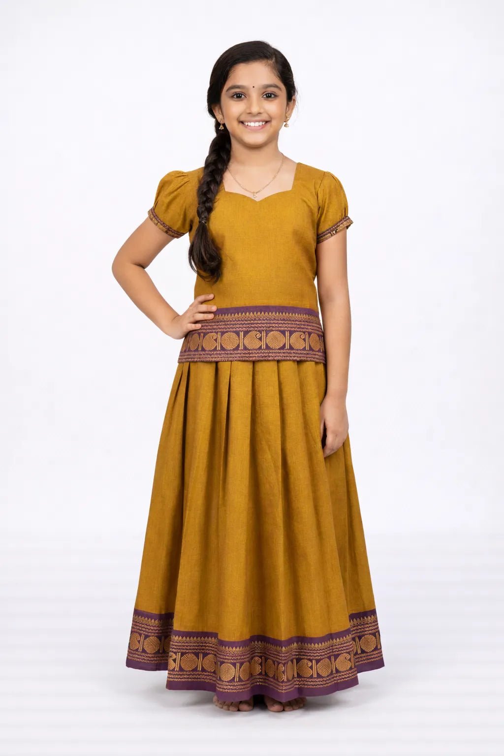 Kids Chettinad Cotton Traditional Pavadai Sattai PPP1979 - Prince N Princess